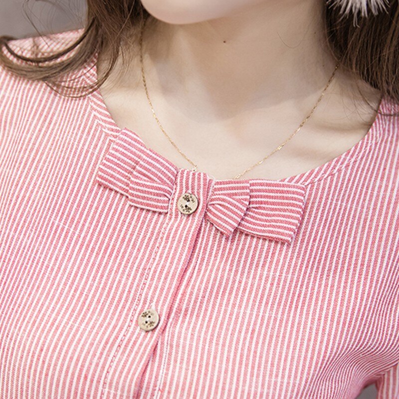 Mulheres grávidas camisa arco primavera de manga comprida grávida camisa feminina moda listrado roupa de maternidade casual m xxl xxl