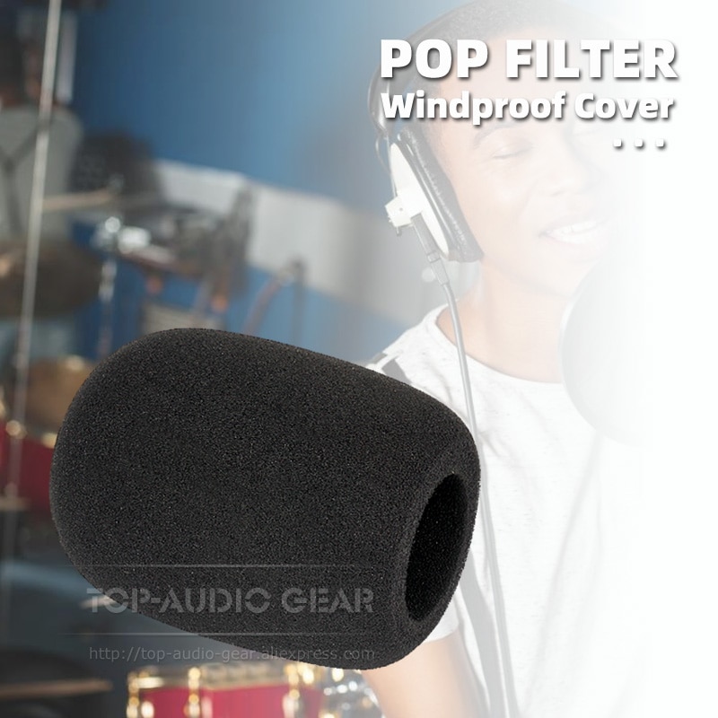Forrude mikrofon svamp mikrofon anti støj dæksel vindtæt skum til behringer c -3 c-1 c 1 3 c1 c3 pop filter forrude