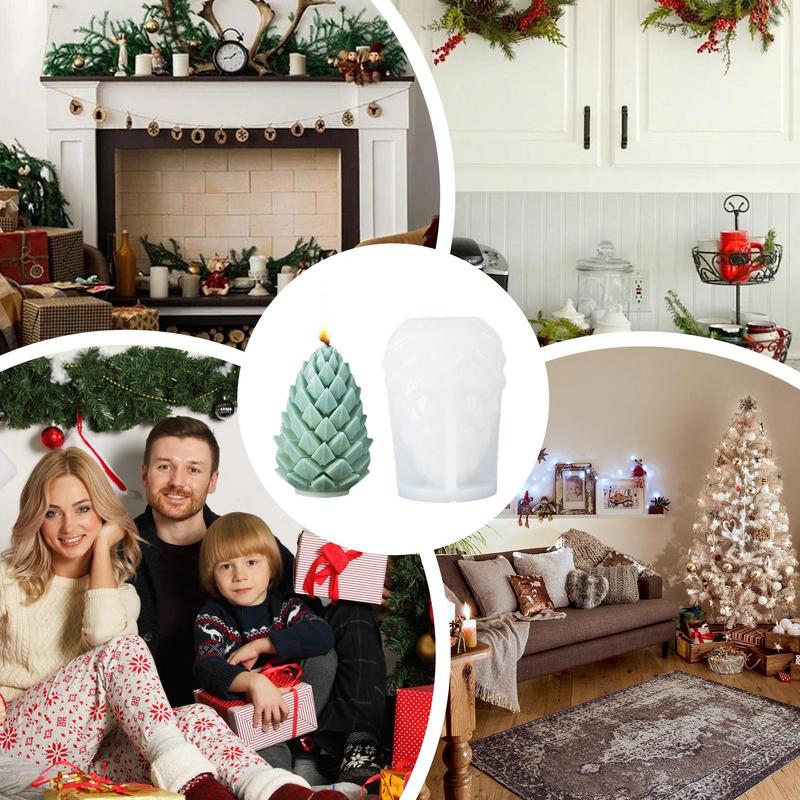 Formy silikonowe Choinka Świąteczne świece aromaterapeutyczne Formy impreza dekoracje Narzędzia szlifierskie Silikonowy filar Aromaterapia