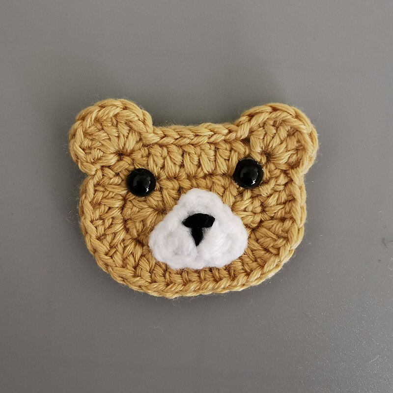Leuke Cartoon Gebreide Accessoires Diy Accessoire Hand Gehaakte Baby Baby Speelgoed Doek Hoed Decoraties Wortel Aardbei Beer: Bear