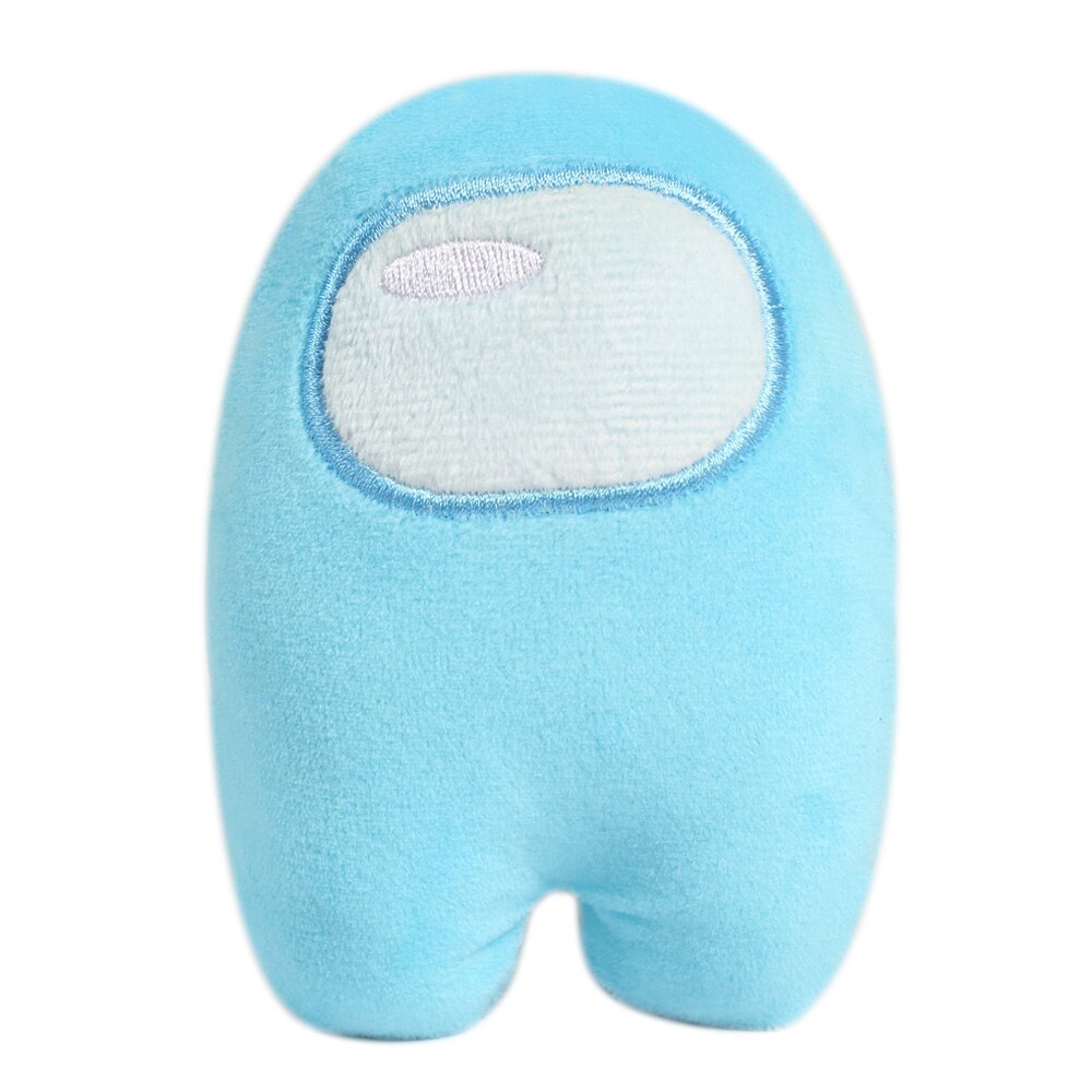 10Cm Mooie Onder Ons Pluche Speelgoed Zachte Effen Kleur Creatieve Reliver Stress Speelgoed Grappige Leuke Plushie Game Pop Kids: sky blue