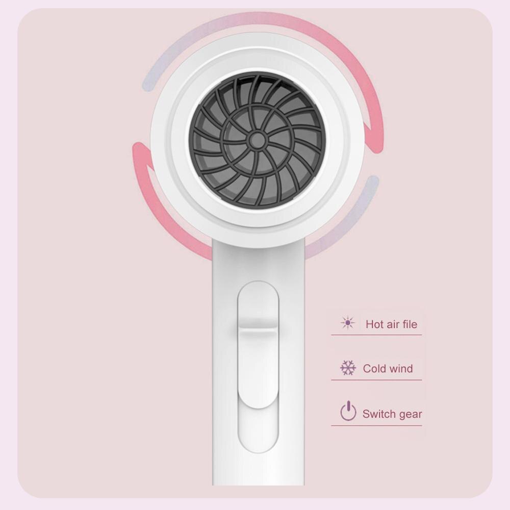 220v salong hårføner med negativ ion blått lys hårføner 800w stille kraftig loddeblåser elektrisk hårføner reise