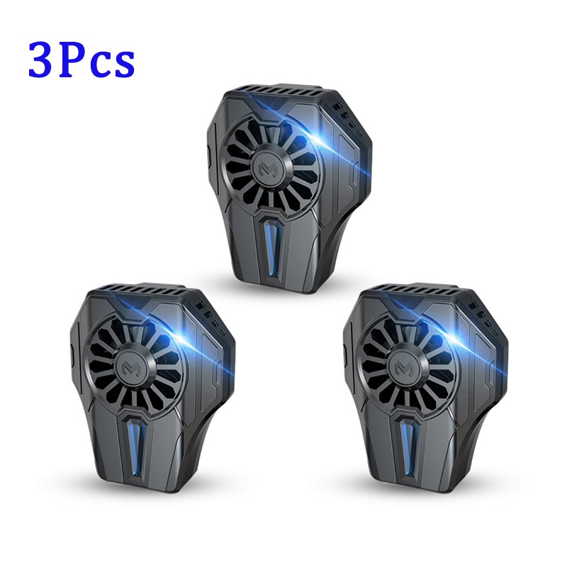 MEMO Mobile Phone Radiator Phone Game Cooling Fan Case Cold Wind Handle Fan DL01 For PUGB Phone Cooler Phone Cooling Fan Case: 3pcs