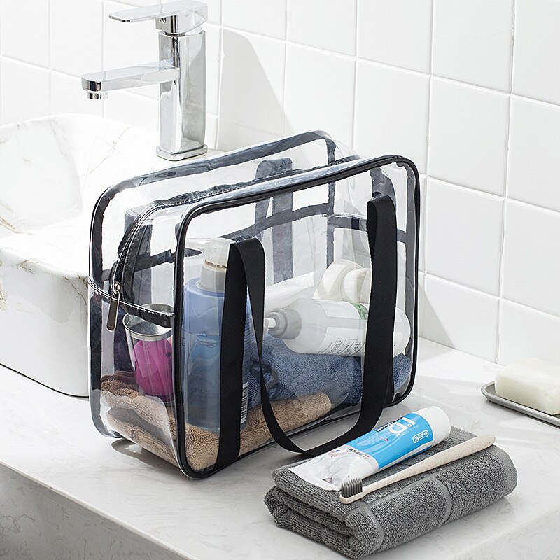 unisex Große Kapazität PVC transparent Wasserdichte Reisetasche Tragbare machen-hoch Lagerung Tasche Frauen Waschen Schlecht Tasche Pflege Handtasche