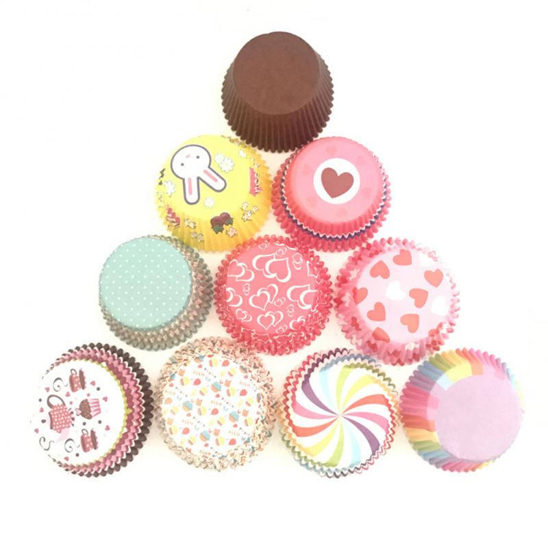 100 Stuks Cupcake Paper Cups Cake Papierlade Muffin Gevallen Papier Cups Cupcake Liner Bakvorm Cake Decorating Bakken Accessoires