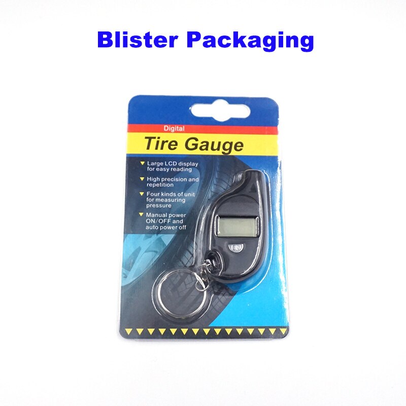Mini Digital Auto Wheel Tire Air Pressure Gauge Meter Test Tyre Tester Vehicle Motorcycle Manometer Car Barometers With Keychain: Has Retail Box