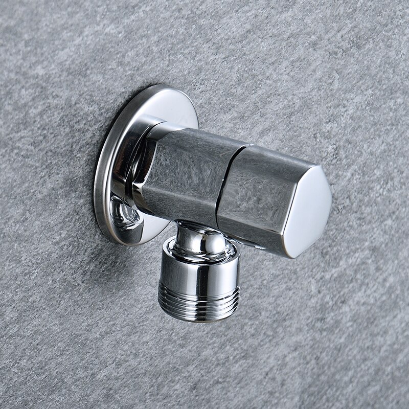 High Quailty Angle Valve Water Stop Valve For Faucet and Toile Wall Mounted G1/2 Inlet and Outlet Chrome Plated