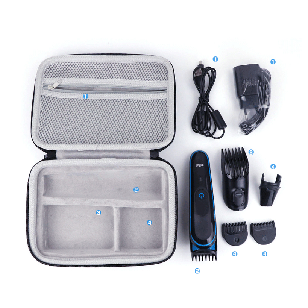 EVA PU Pouch Hard Travel Cover Bag Electric Hair Trimmer Hair Clipper Case for Braun MGK3020/3060/3080