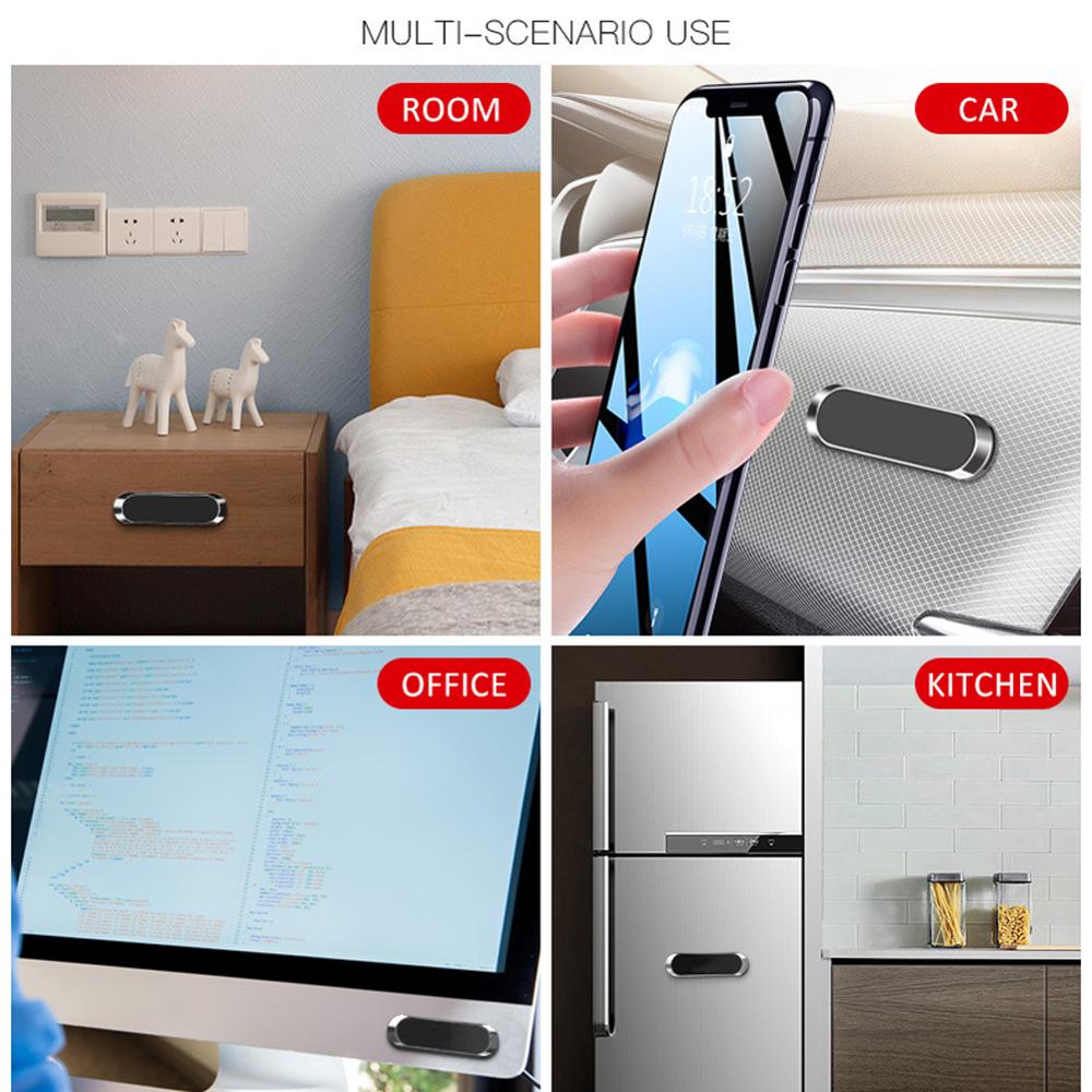 Mini Strip Shape Magnetic Car Phone Holder Stand For iPhone Samsung Mobile phone Magnet Mount Accessories