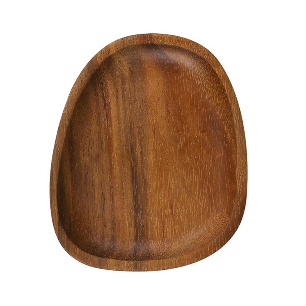 Foods Dish Dessert Kitchen Plate Tray Irregular Oval Acacia Food Plate Fruit Dishes Tea Saucer Tableware Kitchen Tools