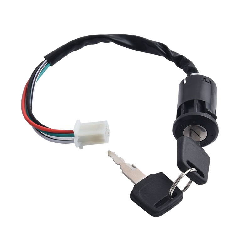Interruptor de encendido modificado para motocicleta, reemplazo de cilindro de bloqueo de llave, 4 cables para ATV 50 70 90 110 125 CC partes de motocicleta