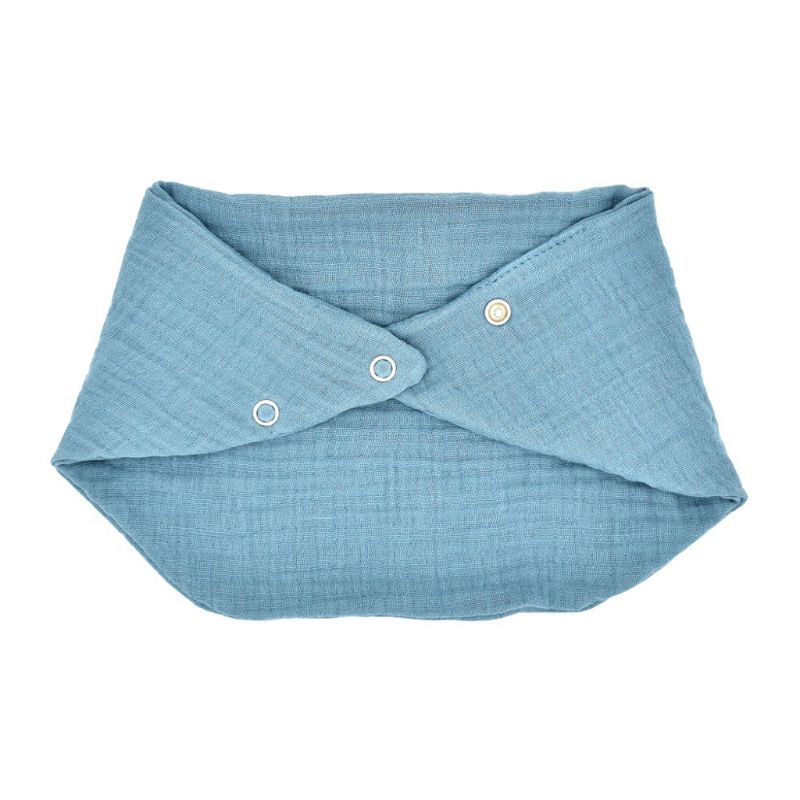 Cotton Gauze Scarf Bib Organic Cotton Bib Drool Scarf Baby Bandana Scarf Bibs with Snaps: BL2