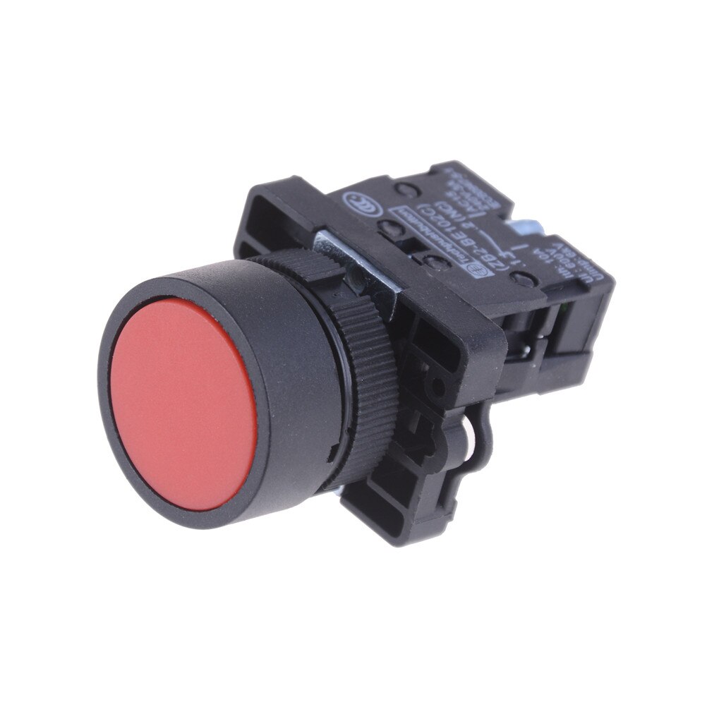 N/C Red Sign Momentary Push Button Switches XB2 Flat Touch Switch Button 22mm for Arcade Game Machine