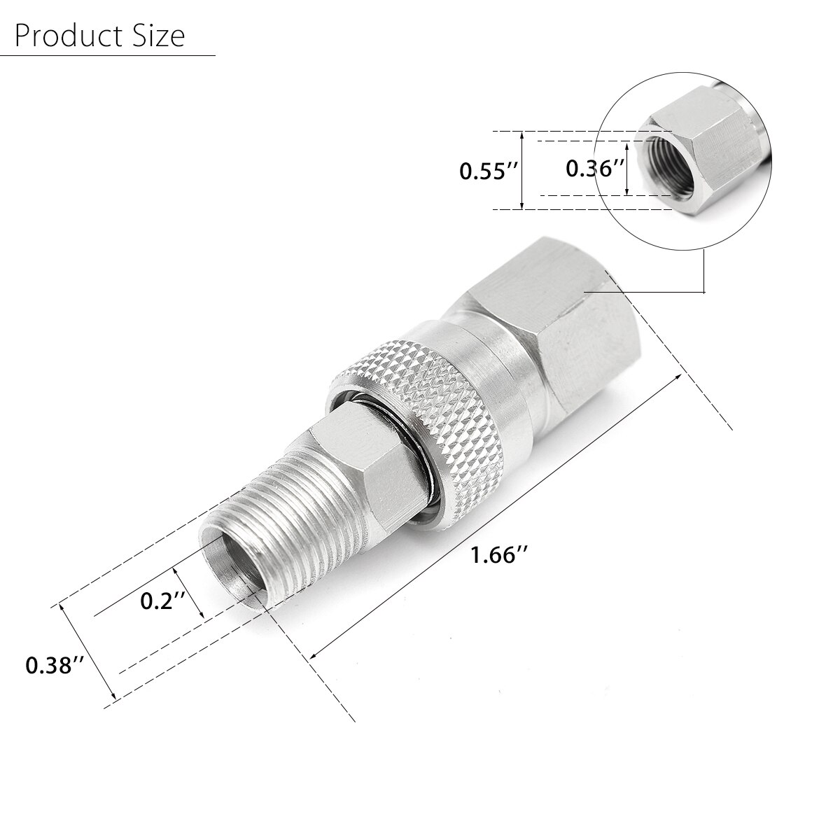 8mm 1/8" npt Female to Male Threaded Screw Adapter Mount Tripod Plate For Mic Microphone Stand Tripod Flash Light Bracket