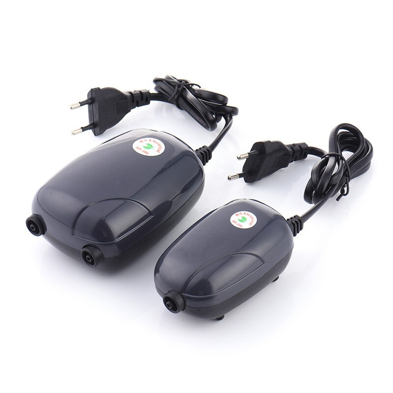 Stille 220v 3w 5w aquarium luchtpomp aquarium mini luchtcompressor enkele dubbele uitlaat zuurstofpomp aquarium accessoires voor vissen