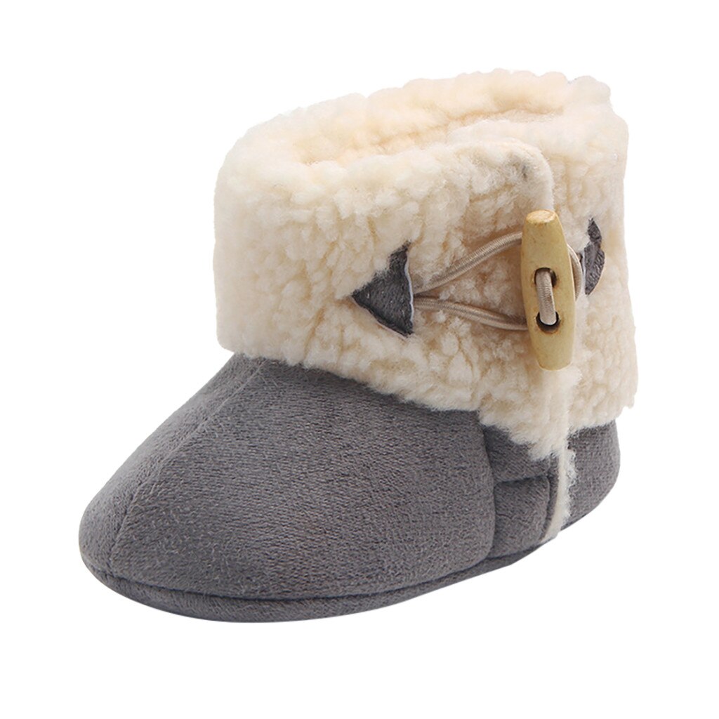 baby shoes winter outdoor Snow Boots For Baby Girl Boy Baby Shoes toddler First Walkers Warmer girl boots zapatos bebes: Gray / 4.5