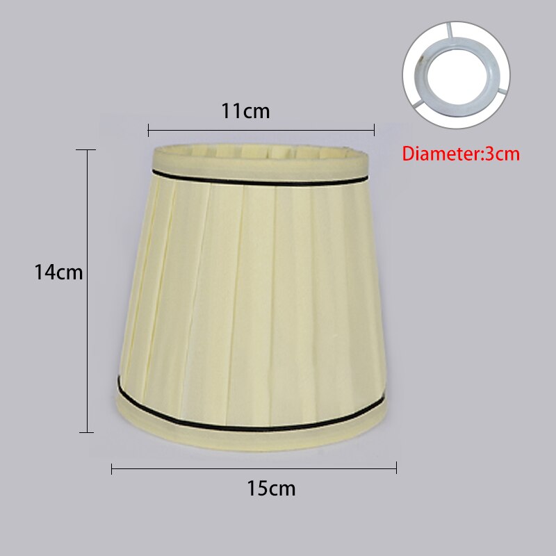 Laingderful lampeskærm skal væglampe lampeskærm lampe dæksel til bordlamper lys skærm lys dæksel til  e14 stearinlys lampe: Gul 0138