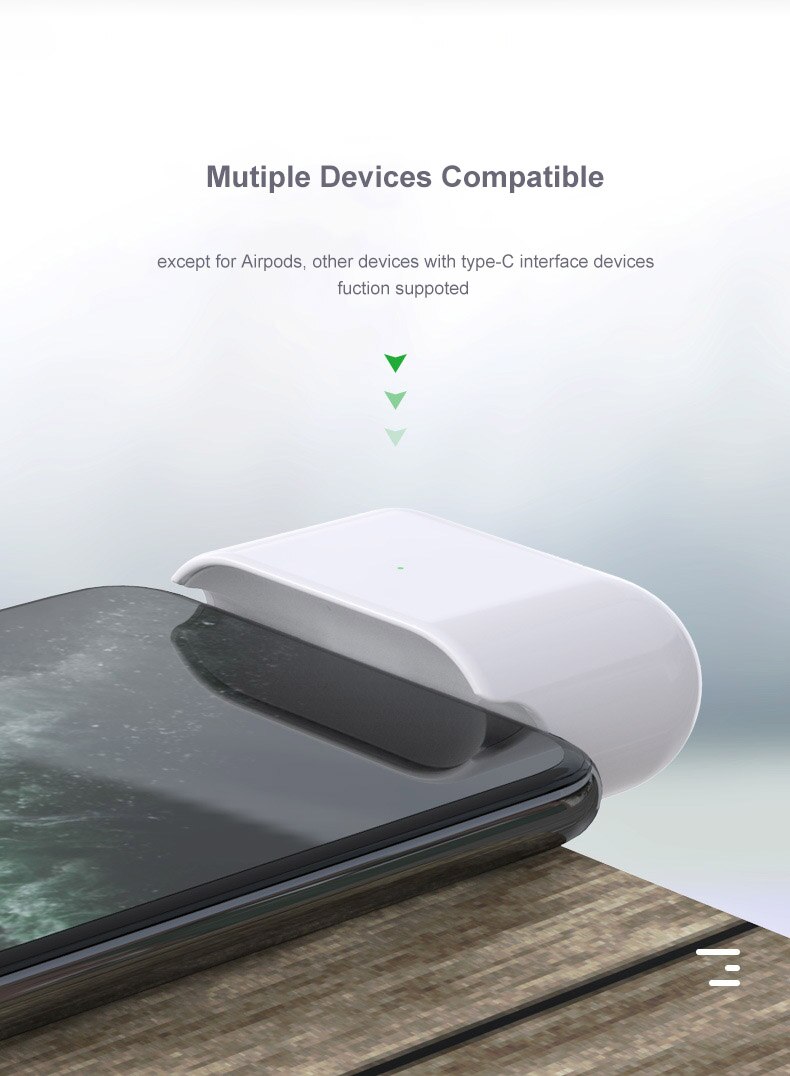 Batterijlader powerbank voor airpods 1 2 min powerbank type c compatibel met iphone powerbank lader voor ipad