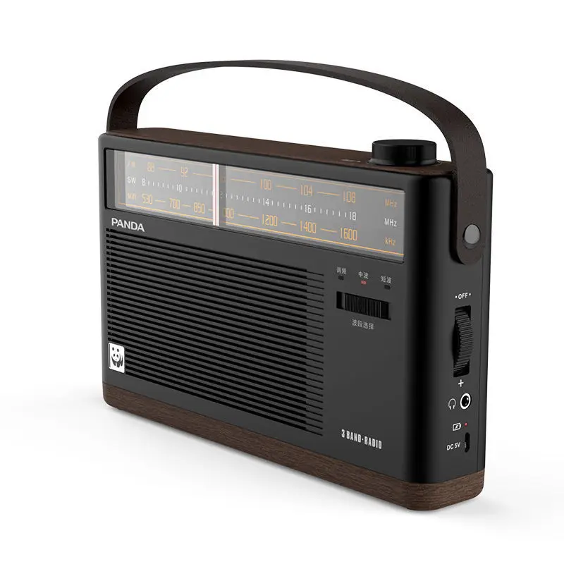 High Sound Retro FM/AM/SW 3-Band Portable Radio receiver with built-in speaker For The Elderly