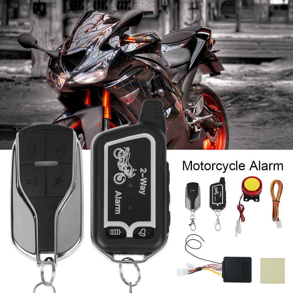 Sistema de alarma de seguridad para motocicleta, sistema de protección de 2 vías con mando a distancia, 125db, 12V