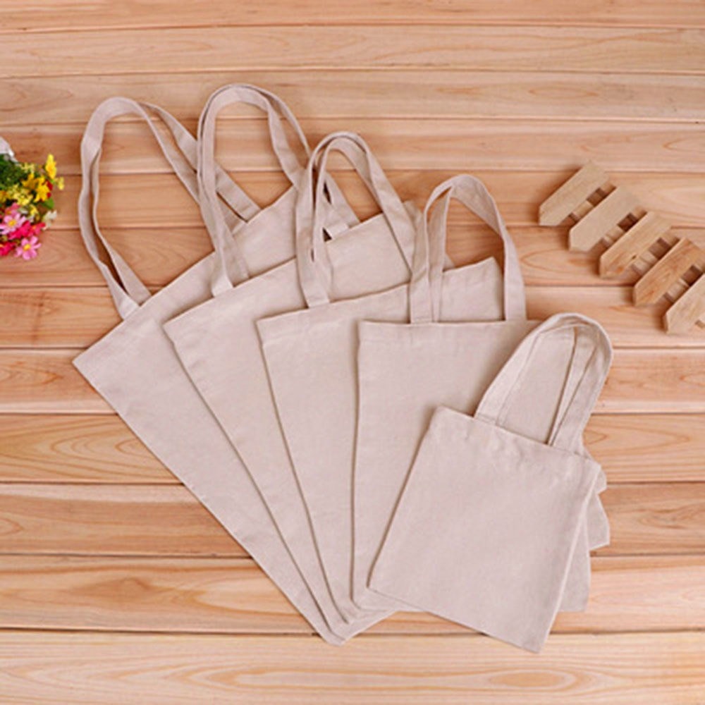 Minimalisme Pure Kleur Linnen Kruidenier Opvouwbare Tas Winkelen Opslag Herbruikbare Eco Tote Bag Meisje handtas Draagbare Toevallige Boekentas