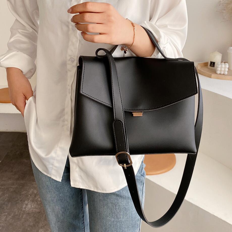 Vintage Female Tote Bag PU Leather Women's Handbag High capacity Shoulder Messenger Bag