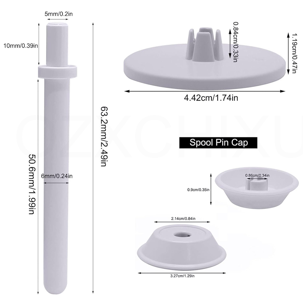 Sewing Machine Accessories 3 PCS Spool Pin Cap Set For Janome, Elna, Babylock, Kenmore, Bernette, Juki, Pfaff, Singer, Viking