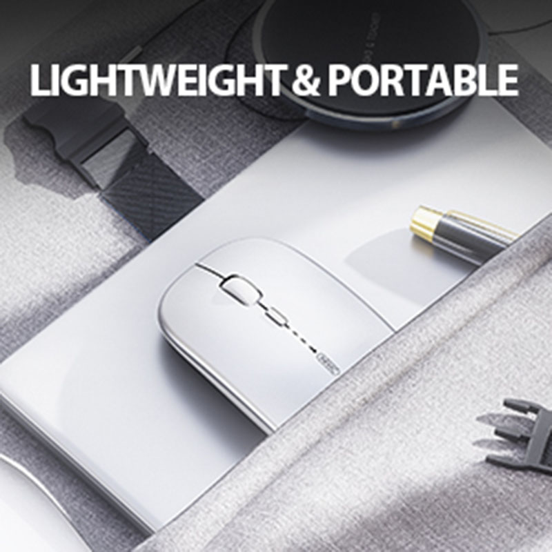 INPHIC M1P wiederaufladbare kabellose Maus [Energie Anzeige erweitert Auflage] Sekretariat hell Klang Laptop Heimat 2,4 G ultradünn tragbar