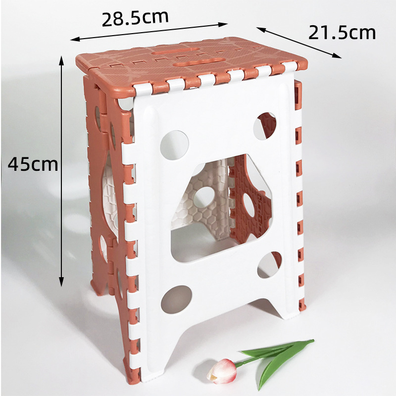 Pedal folding bench, folding chair, high weight bearing ladder, folding chair, outdoor chair, beach chair, fishing bench: Orange
