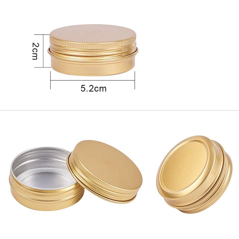 JOIKIT 60 stuks 30 ml aluminium blikjes, 1 oz zilveren aluminium blikken potten, kleine ronde metalen lege containers voor room, lotion, kralen