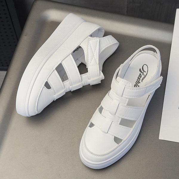 Womens Shoes Closed Toe Sandals Increasing Height Med Espadrilles Platform Summer Heels Suit Female Beige Clogs Wed: 1 / 39