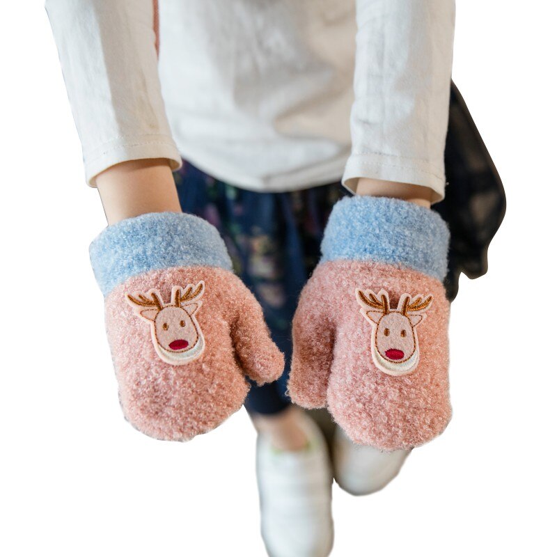 Gants de noël pour enfants | Gants d'hiver, gants en coton pour enfants: Rose