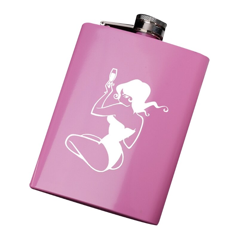 2022 Portable Travel Whiskey Flasks Alcohol Bottles Liquor Bottles for Women Friend: B