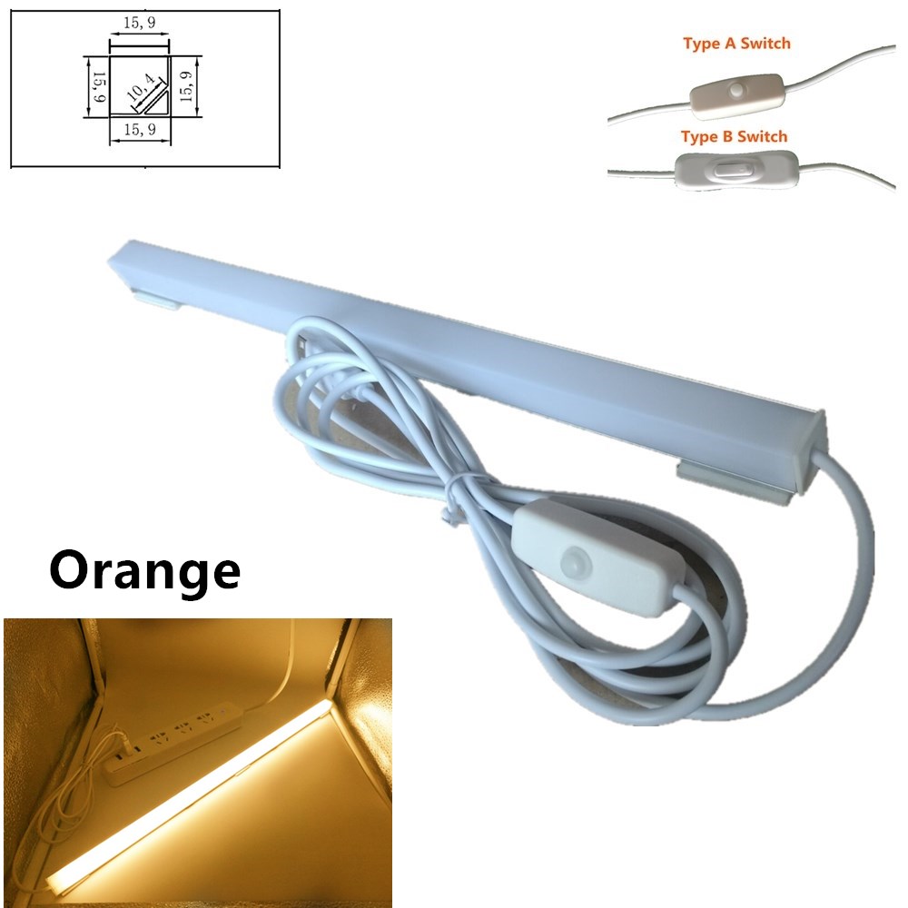 LED Bar Lights USB 2835 LED Hard Strip Tube with U Aluminium Shell Kitchen Aluminum for Under Cabinet Lighting Reading Desk Tabl