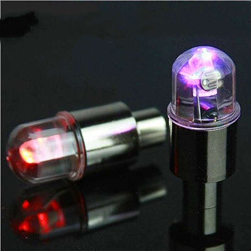 2 pièces LED voiture roue lumière vélo voiture roue pneu pneu Valve tige bouchon lumière lampe ampoule décoration Auto Durable résistant à la rouille: Multi