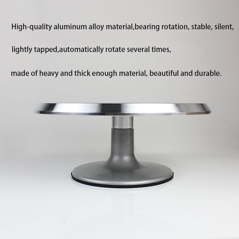Aluminum alloy 12 inch turntable cake decoration accessory set rotating cake stand tool metal stainless steel pastry cake stand