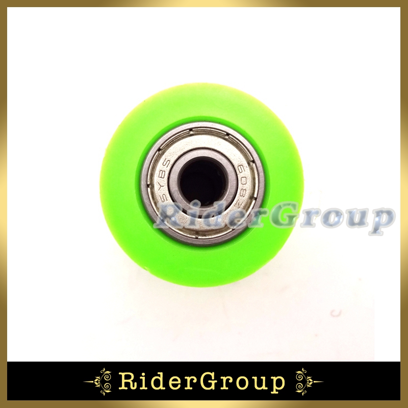 Green Pulley Tensioner Chain 8mm Roller Guide For CRF50 XR50 KLX110 SSR Thumpstar Atomik Chinese Pit Dirt Bike Motorcycle