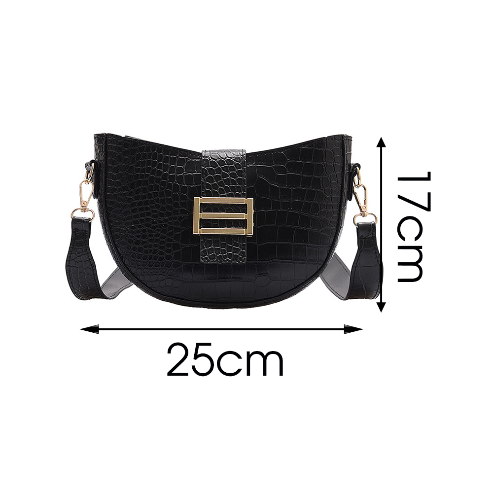 Crocodile modèle PU cuir sacs à bandoulière pour femmes couleur unie sac à bandoulière femme sacs à main sauvage sac de selle