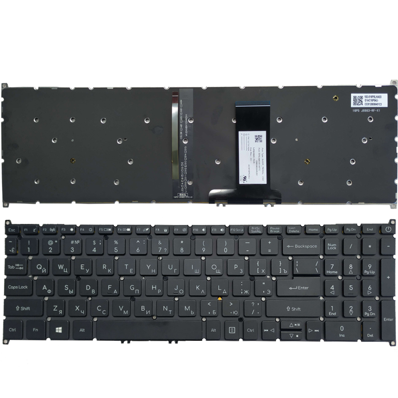 Laptop Russian Keyboard for Acer Aspire A317-32 A317-51 A317-51G A317-51K A317-51kg RU Balck No Frame With Backlight