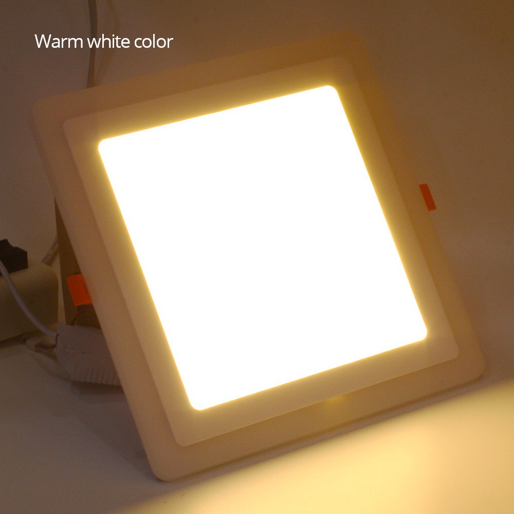 Led panel 220v 3w 6w 12w 18w overflate led panel lys firkantet form med 3 modus rgb led panel lys 110v for tak lys rgb: Varm hvit / 12w