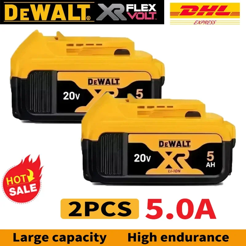 Originalt dewalt batteri 20v, 2.0v-9.0ah,  genopladeligt lithium-ion-batteri, dcb 115,  dcb 118,  dewalt værktøjsbatteri + oplader: Grå