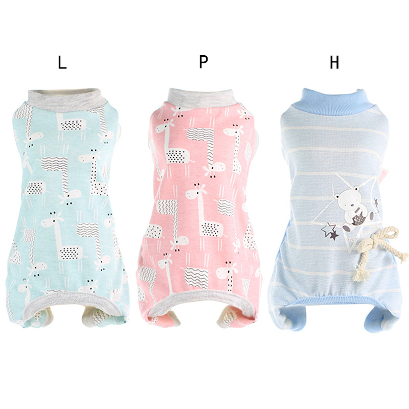 Søde pyjamas til hunde katte sove tøj firbenede pyjamas hvalpe jumpsuit til hunde klud til hunde dyre print tøj