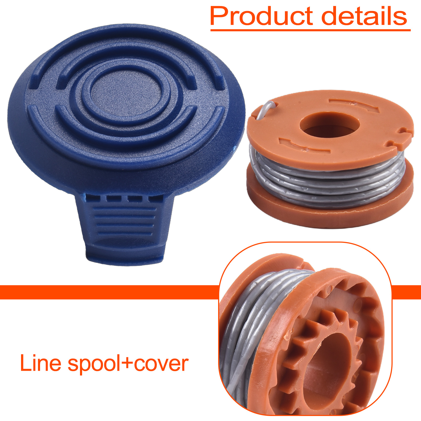 For MacAllister MGTP18Li Replacement Spool Cover And Spool Line For Garden Grass Lawn Strimmers+Trimmers Garden Tools Parts