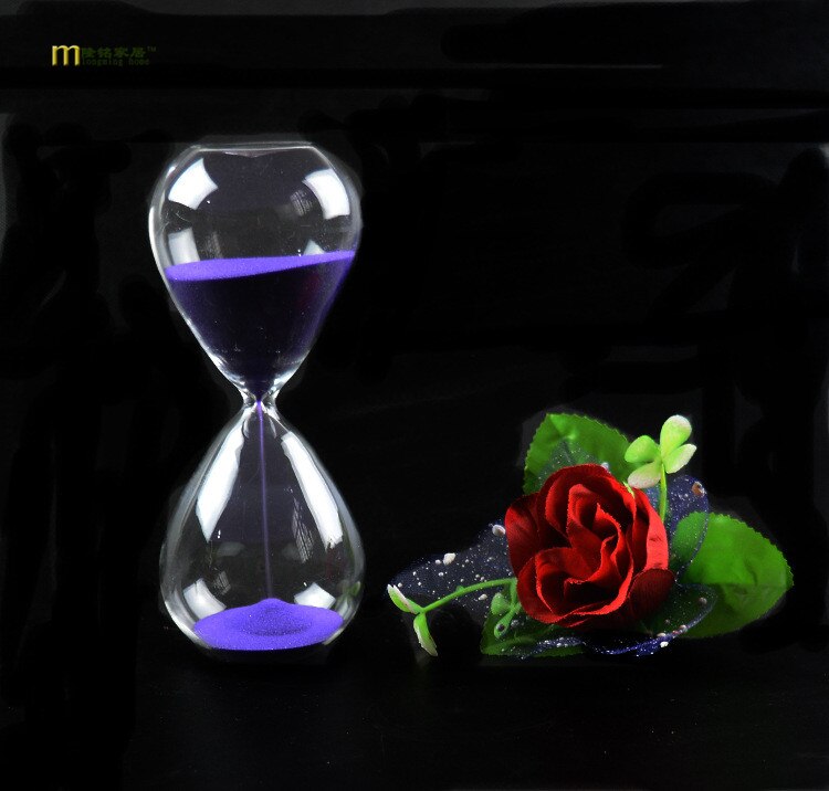 1PC Style verre 5 minutes sablier temps compteur compte à rebours minuterie sablier horloge décor à la maison 11 couleurs JY 1189-2