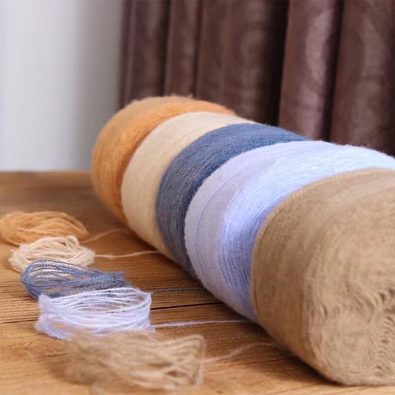 50g mohair silkesgarn för stickning tunt virkgarn ull stickgarn akryl plysch puffigt fluffgarn ultrafin ullstickning