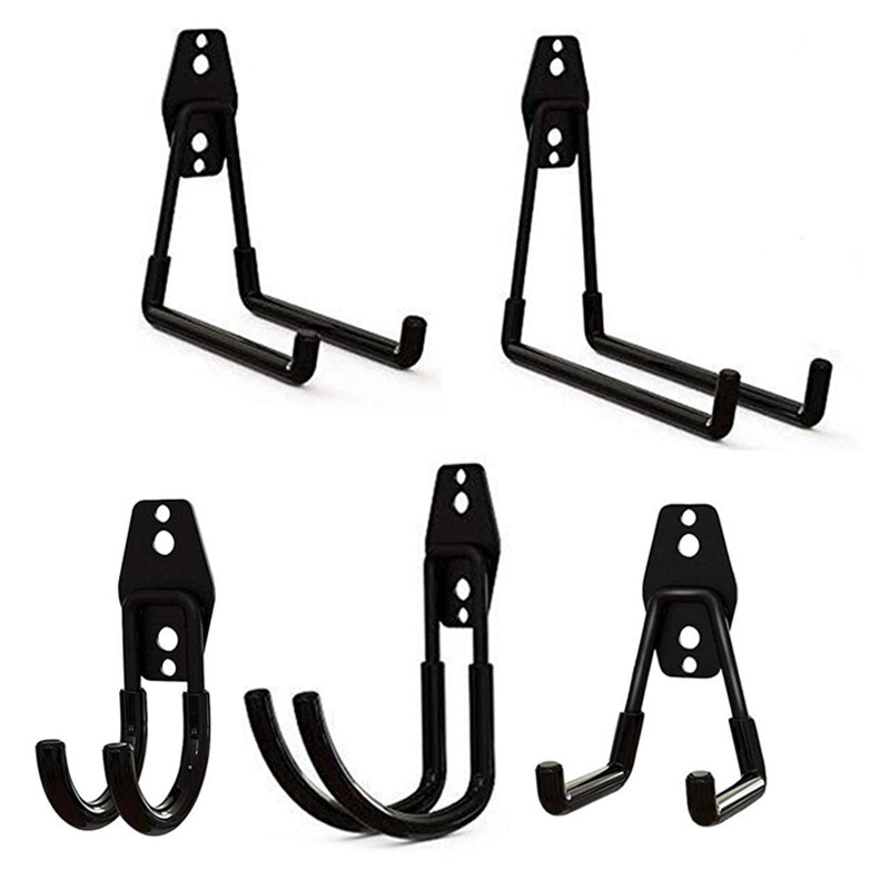 Heavy Duty Metal Hook Garage Storage Rack Wall Mount Bicycle Hanger Hooks Wall Mount Ladders Garden Tool Anti-slip Organizer