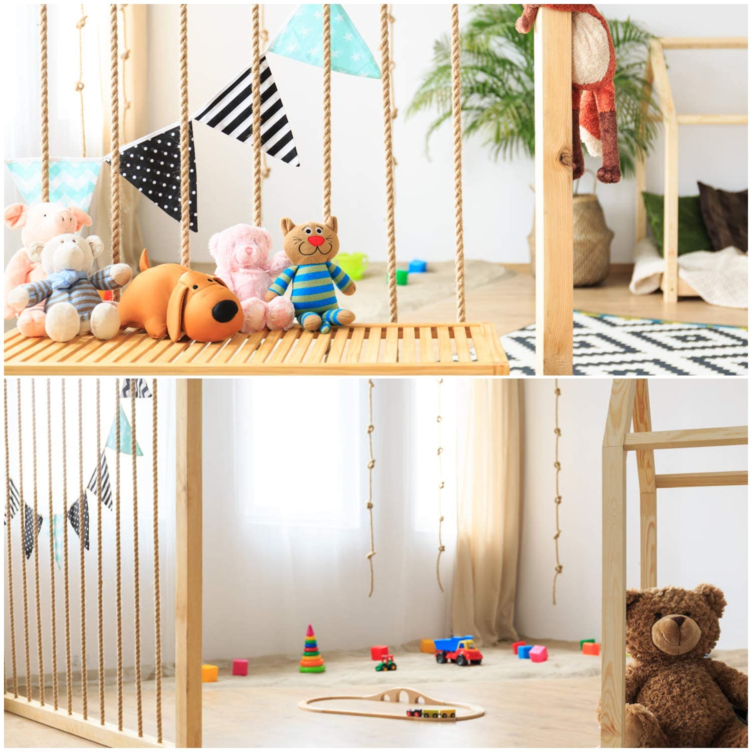 1-14mm Vintage Natural cuerda de yute cordón cadena DIY cesta gato rascarse hecho a mano manualidades embalaje para de jardinería, decoración de la boda