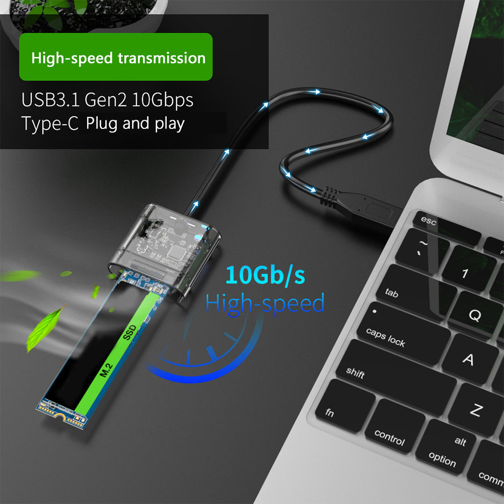 M2 ssd-fodral sata-chassi m .2 to usb 3.0 gen 1 5 gbps ngff sata b nyckel ssd-adapter mobil hårddisk disklåda