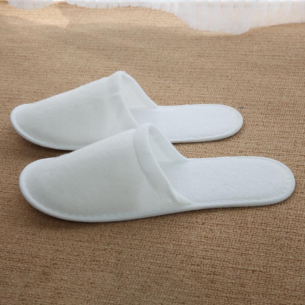 Pair Hotel Travel Spa Disposable Slippers Home Guest Slippers white blue shoes 40P forceful