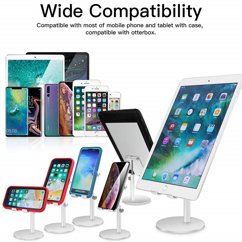Justerbar bordholder til tablet iphone aluminium metal tablet holder til ipad pro mini samsung uchwyt na tablet